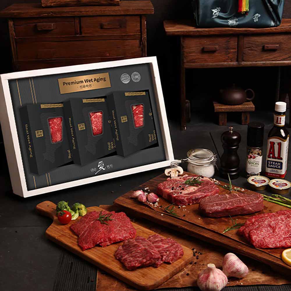 [한우애명작] 숙성한우 명품기획_로스3종 한정기획(꽃특목)