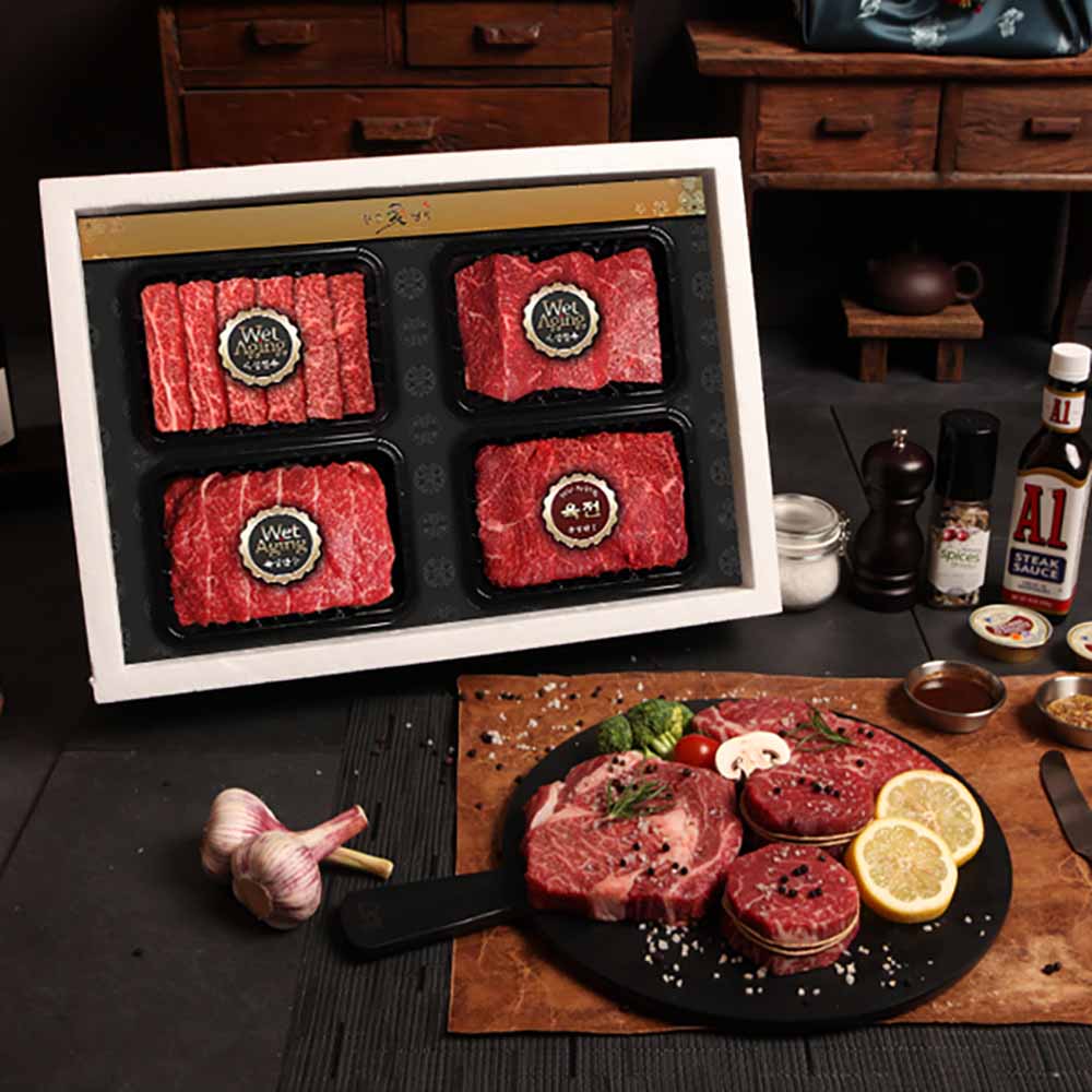 [한우애명작] 투뿔숙성 한정기획_구이&정육 1호(삼2보3불3육3)