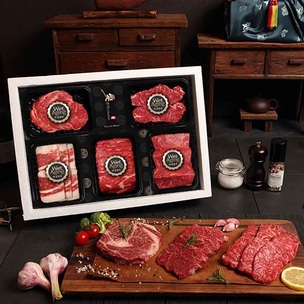 [한우애명작] 숙성한우 구이특선 5종 한정특호(꽃2채2차2목3보3)