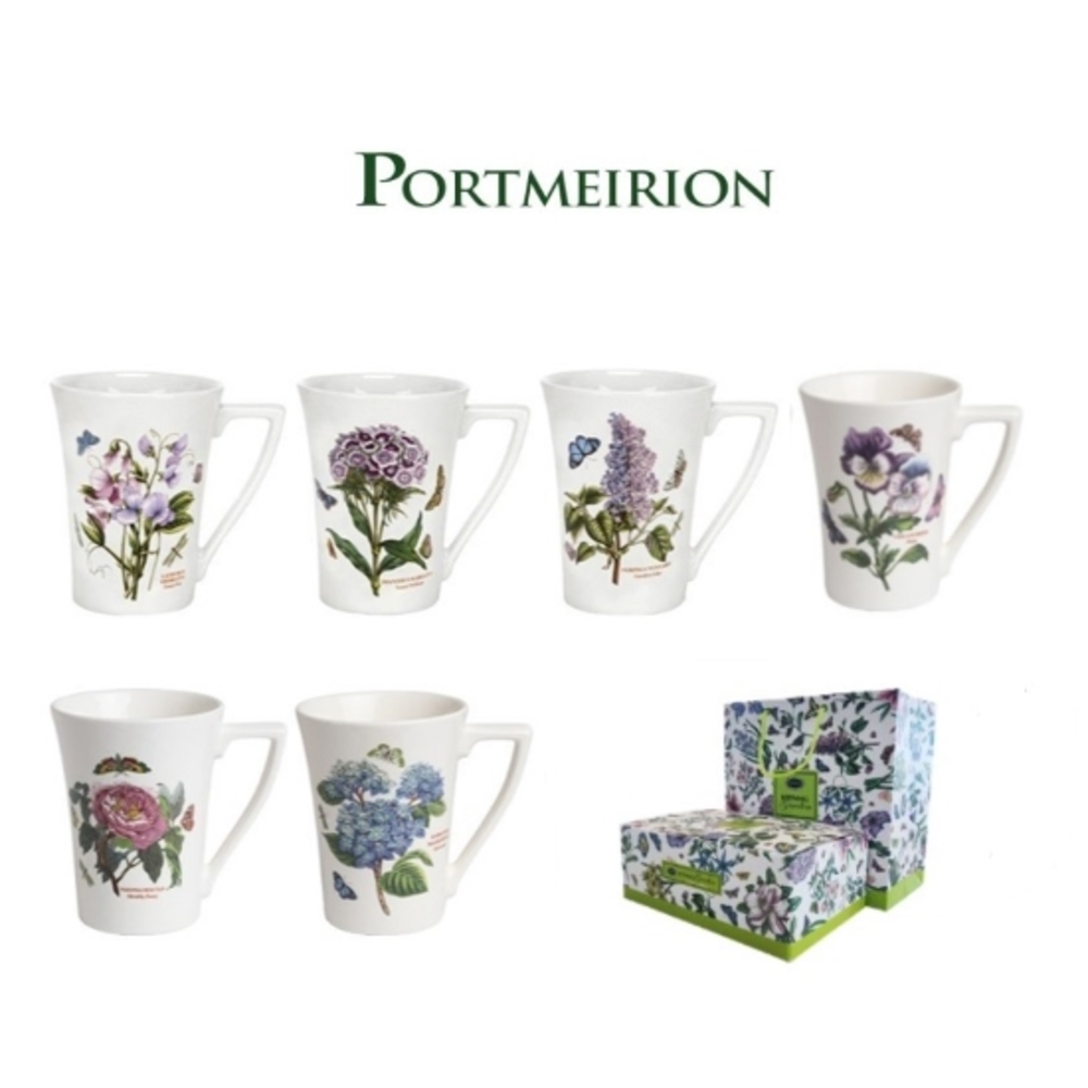 [포트메리온] 보타닉가든 만다린 커피잔(머그) 2개 세트 (디자인 랜덤, 포트메리온 케이스, 쇼핑백포함)