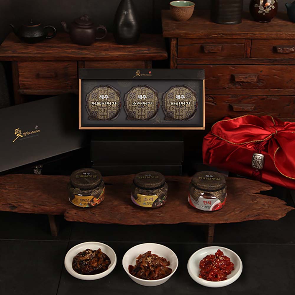 [미식가의반상] 제주 프리미엄젓갈 명장 2호(전복,소라,한치)