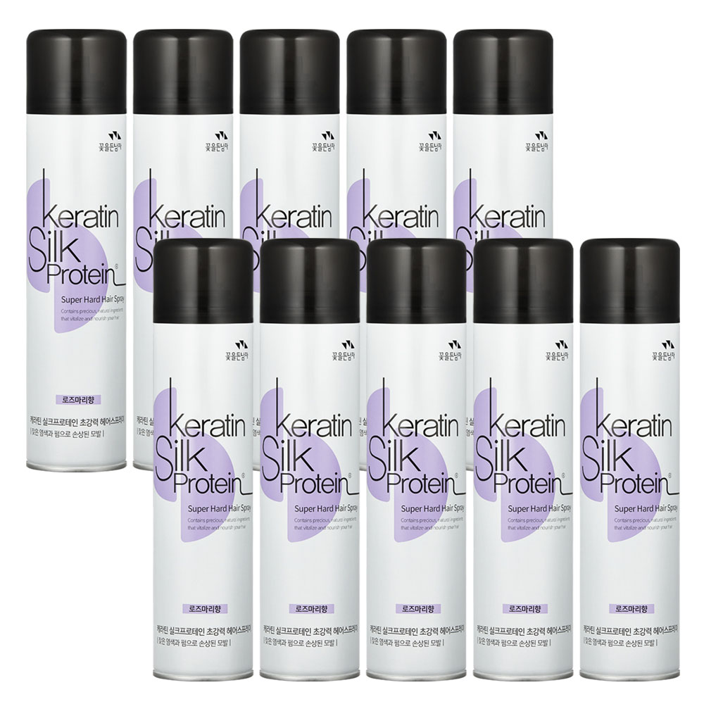 [꽃을든남자] 케라틴 실크프로테인 초강력 헤어스프레이 로즈마리향 300ml x 10개