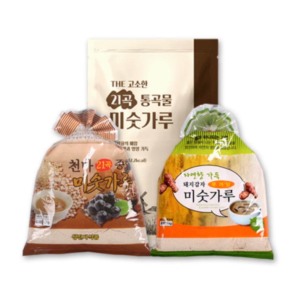 [성진사] 21곡 통곡물 미숫가루900g+천마21곡 미숫가루1kg+돼지감자 미숫가루1kg