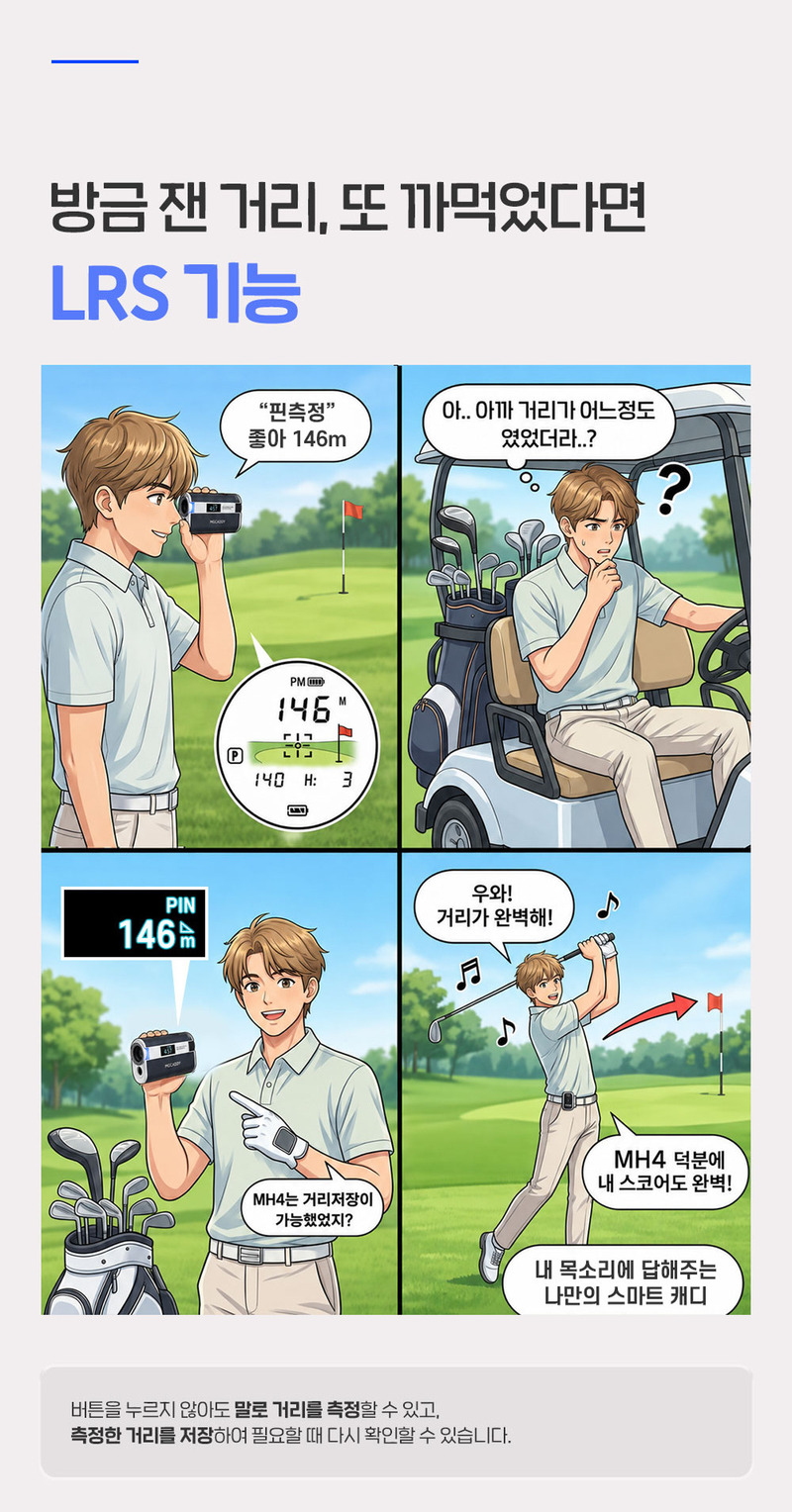 My Caddy MG Caddy MH4 Voice Recognition Laser Aiming Memory Golf Rangefinder