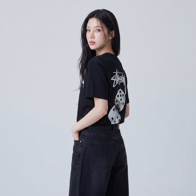 [Stussy] Fuzzy Dice Short Sleeve (Black)