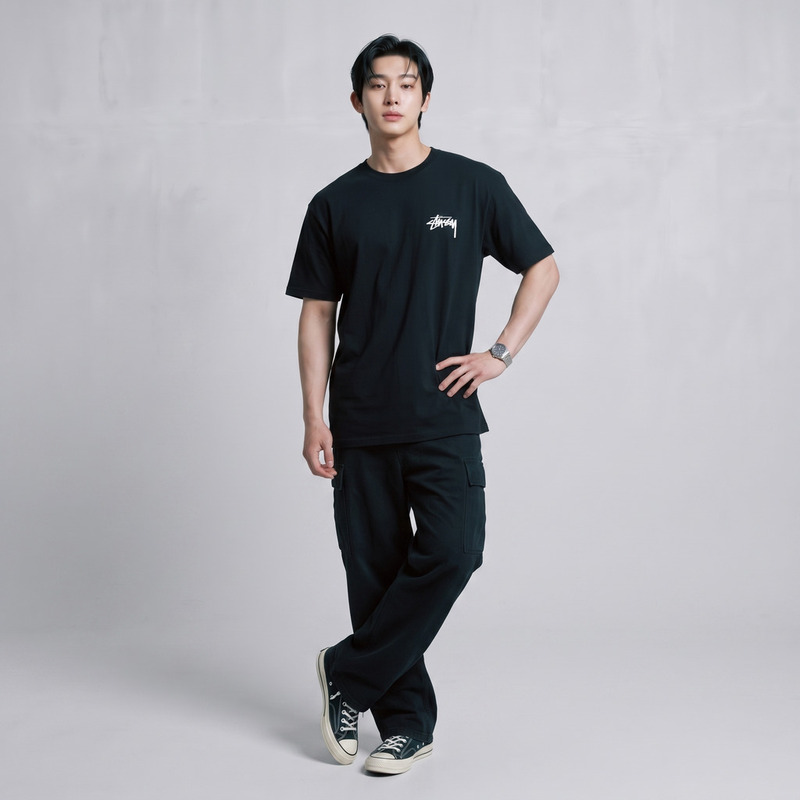 [Stussy] Fuzzy Dice Short Sleeve (Black)