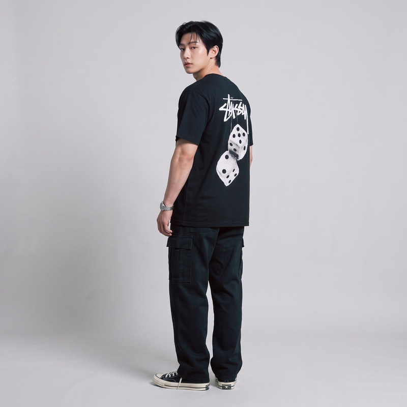 [Stussy] Fuzzy Dice Short Sleeve (Black)