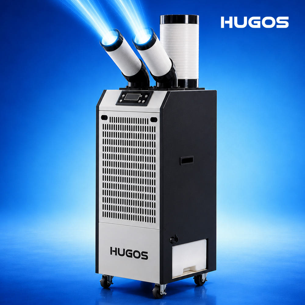 [휴고스] 산업용 자가 증발식 대용량 코끼리형 이동식 에어컨 2구 BCA-Z21000 + ((창문가림막/리모컨조절)