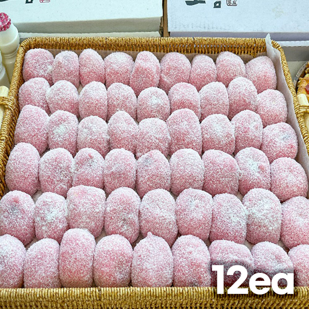 [소담] 코코넛가루 딸기 팥찹쌀떡 60g*12개 (720g)