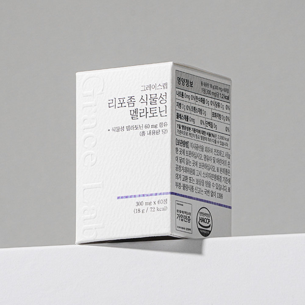 그레이스랩 리포좀 식물성 멜라토닌 300mg x 60정