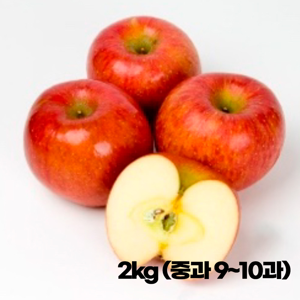 26년산 햇사과(부사) 2kg (정품 중과 9~10과 개당 200~220g)