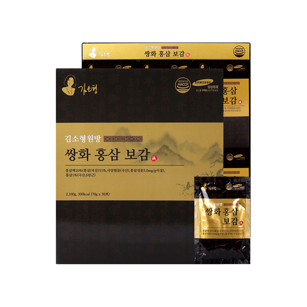 [김소형 원방] 쌍화홍삼보감(70ml x 30포/선물용 쇼핑팩 포함)