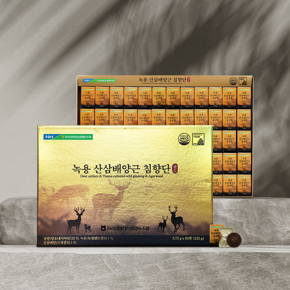 [지리산마천농협] 녹용산삼배양근침향단골드 60환(침향 25%/선물용 쇼핑팩 포함)