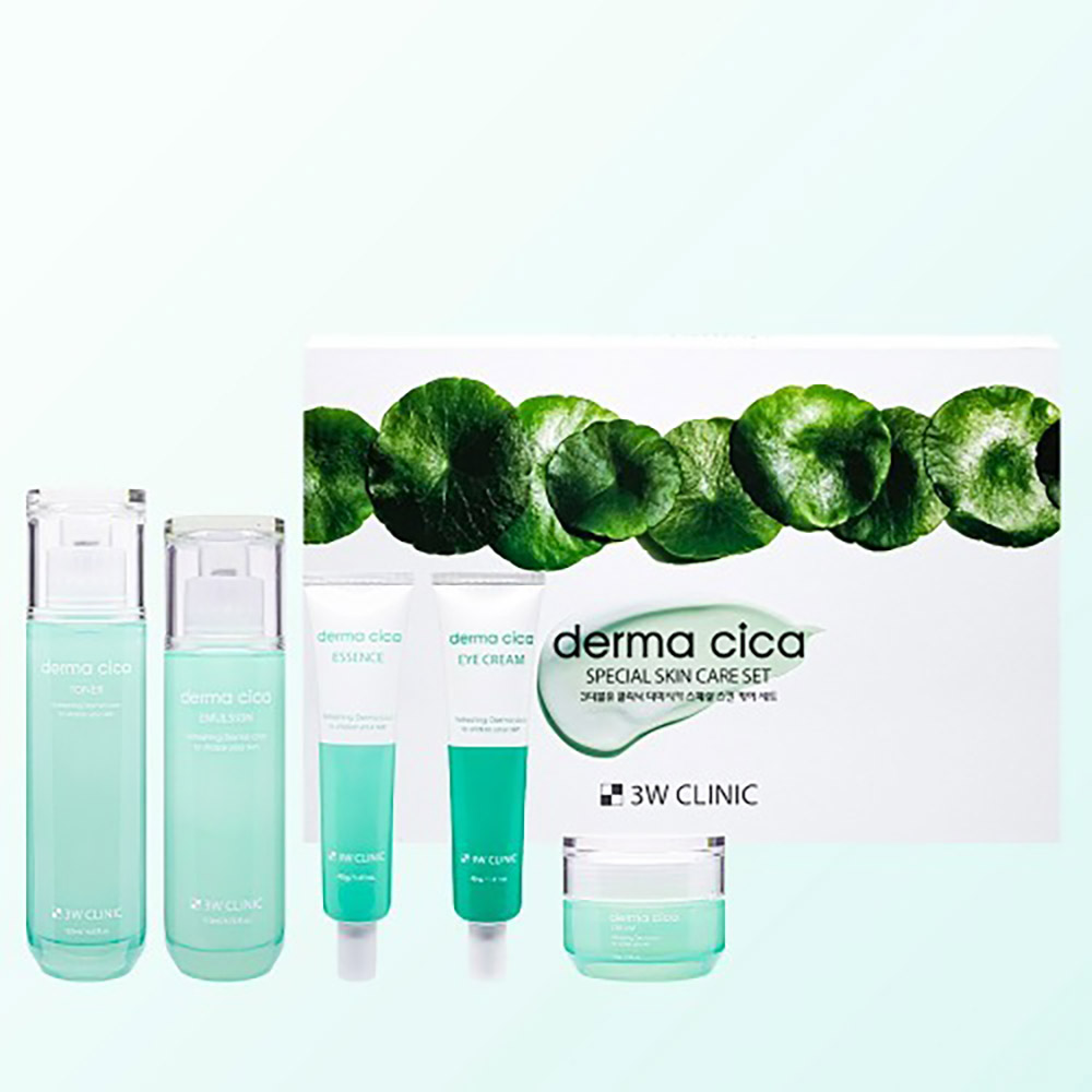 3W클리닉 더마 시카 스페셜 스킨 케어 5종세트 (더마시카 토너 120ml,더마시카 에멀전 110ml,더마시카 에센스 40g,더마시카 아이크림 40g,더마시카 크림 55g)