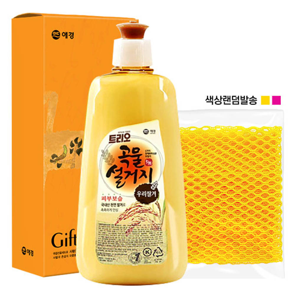 애경 곡물설거지500용기 망사수세미(2종)