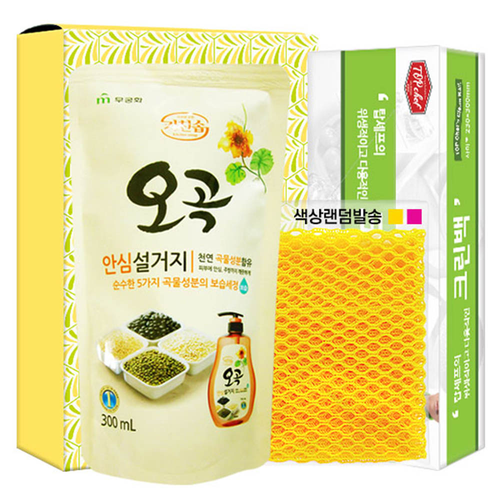 무궁화 오곡안심설거지 망사수세미 크린백(3종)