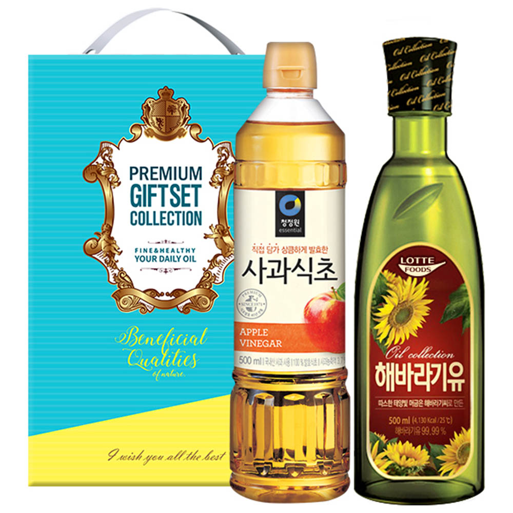 청정원 사과식초 롯데해바라기유(2종)-타신