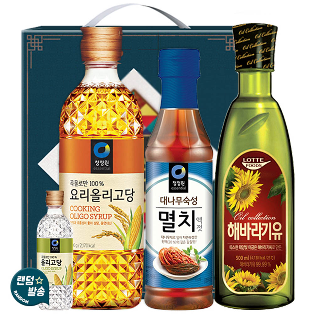 청정원 올리고당700 멸치액젓 롯데해바라기유(3종)
