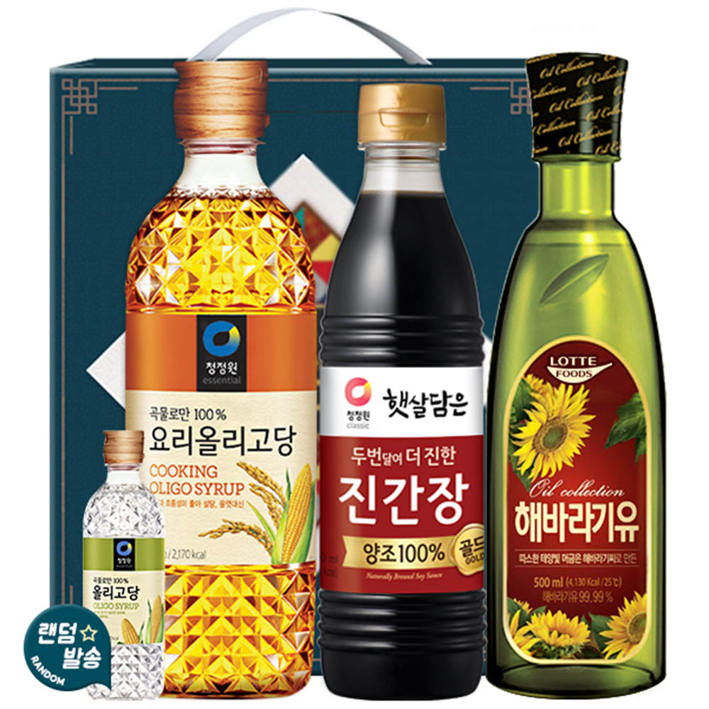 청정원 올리고당700 진간장 롯데해바라기유(3종)