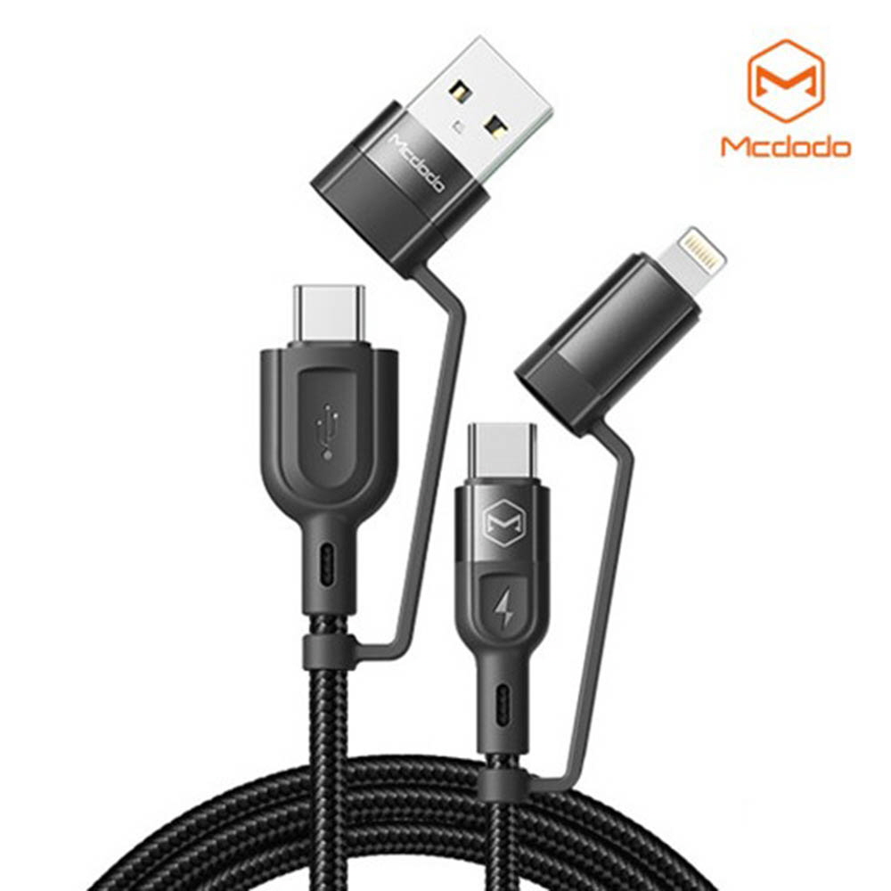맥도도 4in1 멀티 PD 고속충전 케이블 (USB A타입+C타입 to C타입+라이트닝8핀)
