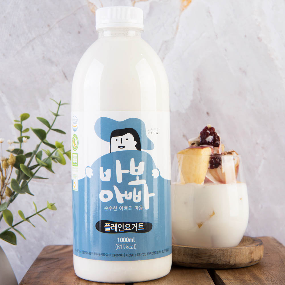 바보아빠 플레인요거트 1000ml*2