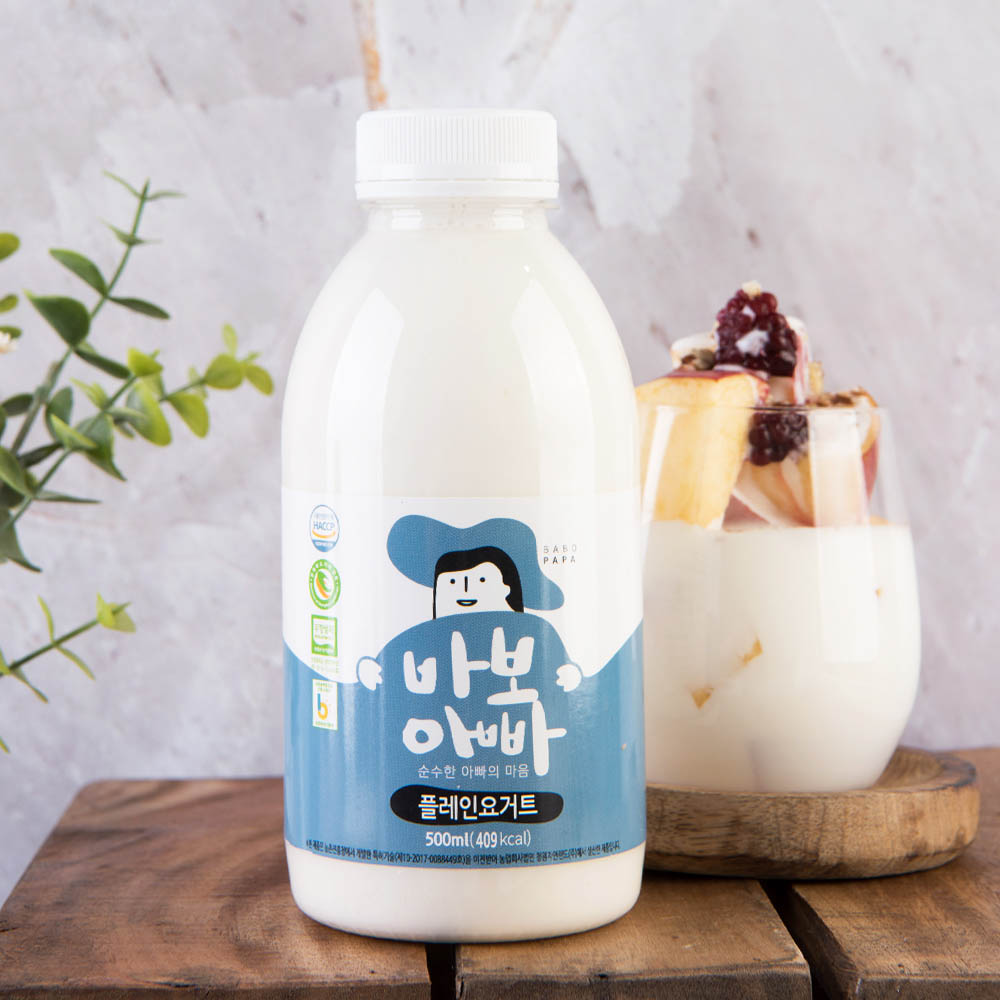 바보아빠 플레인요거트 500ml*3ea