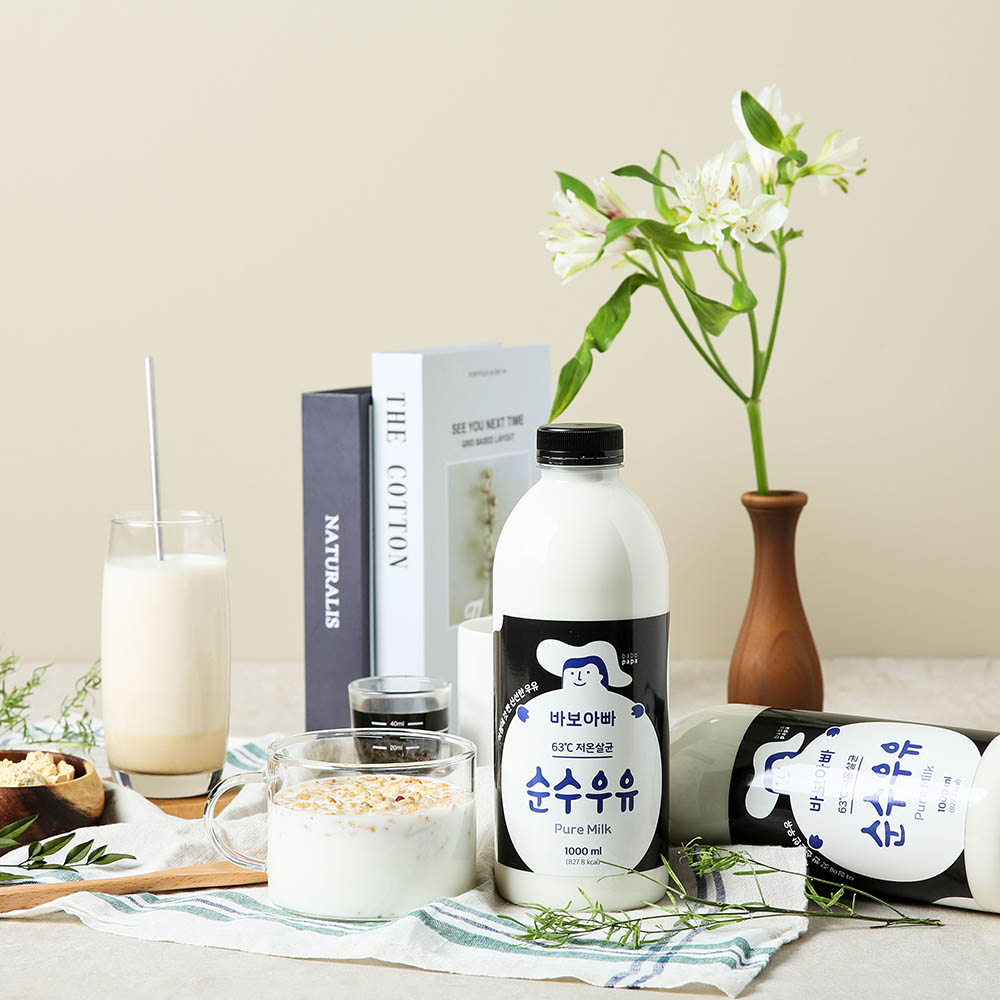 바보아빠 순수우유 1000ml*3ea