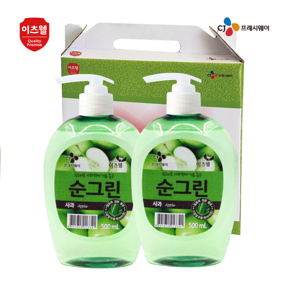 CJ순그린 사과2종세트500ml(펌프형)