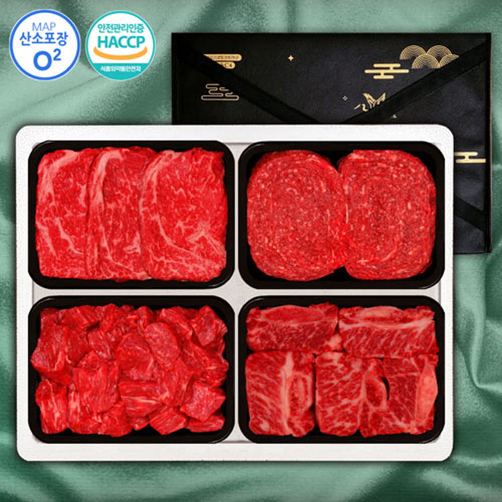 1등급횡성한우 프라임14호 1.5kg(등심300g, 갈비찜600g, 불고기300g, 국거리300g)