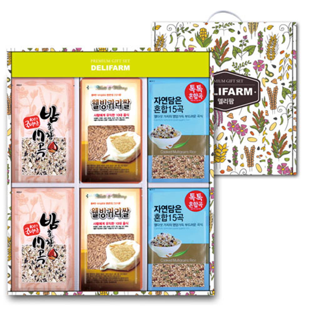 (하루한봉) 델리팜잡곡 2호(15곡*6/밤*6/귀리*6)