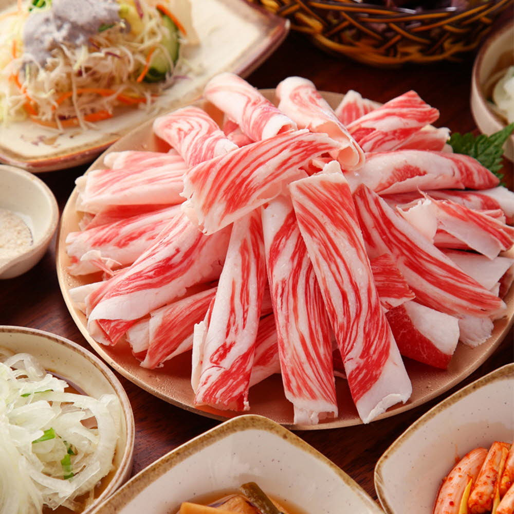 미트카우 소 차돌박이 양지 200g 1+1+1 총 600g*2세트( 돼지 다짐육 300g 증정)