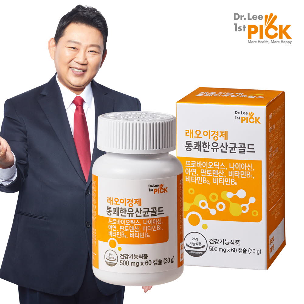 래오이경제 통쾌한 유산균 골드 500mg*60캡슐