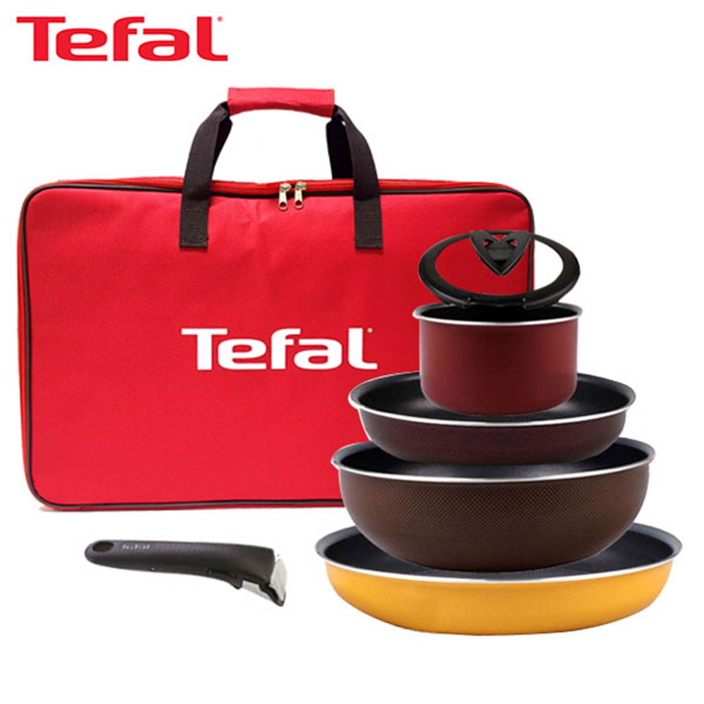 [테팔] 매직핸즈 트라이미 멀티 4P+매직핸즈 프라이팬 28cm+멀티팬 24cm+리빙멀티백 TFC-TRMHM4F8W4MB