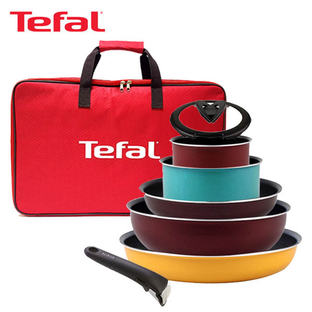 [테팔] 매직핸즈 트라이미 멀티 4P 세트+매직핸즈 프라이팬 28cm+멀티팬 26cm+냄비 20cm+리빙멀티백 TFC-TRMHM4F8W6P0MB