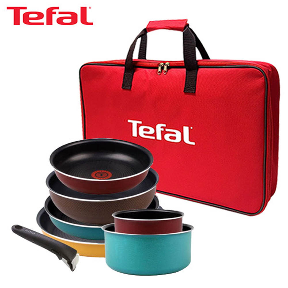 [테팔] 매직핸즈 트라이미 프라이팬 3P 세트+매직핸즈 프라이팬 28cm+멀티팬 24cm+냄비 16cm+20cm+리빙멀티백 TFC-TRMH3F8W4P60MB