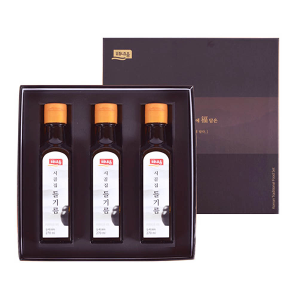 해내음 복담은 참들기름 선물세트 (들기름3병)/쇼핑백포함