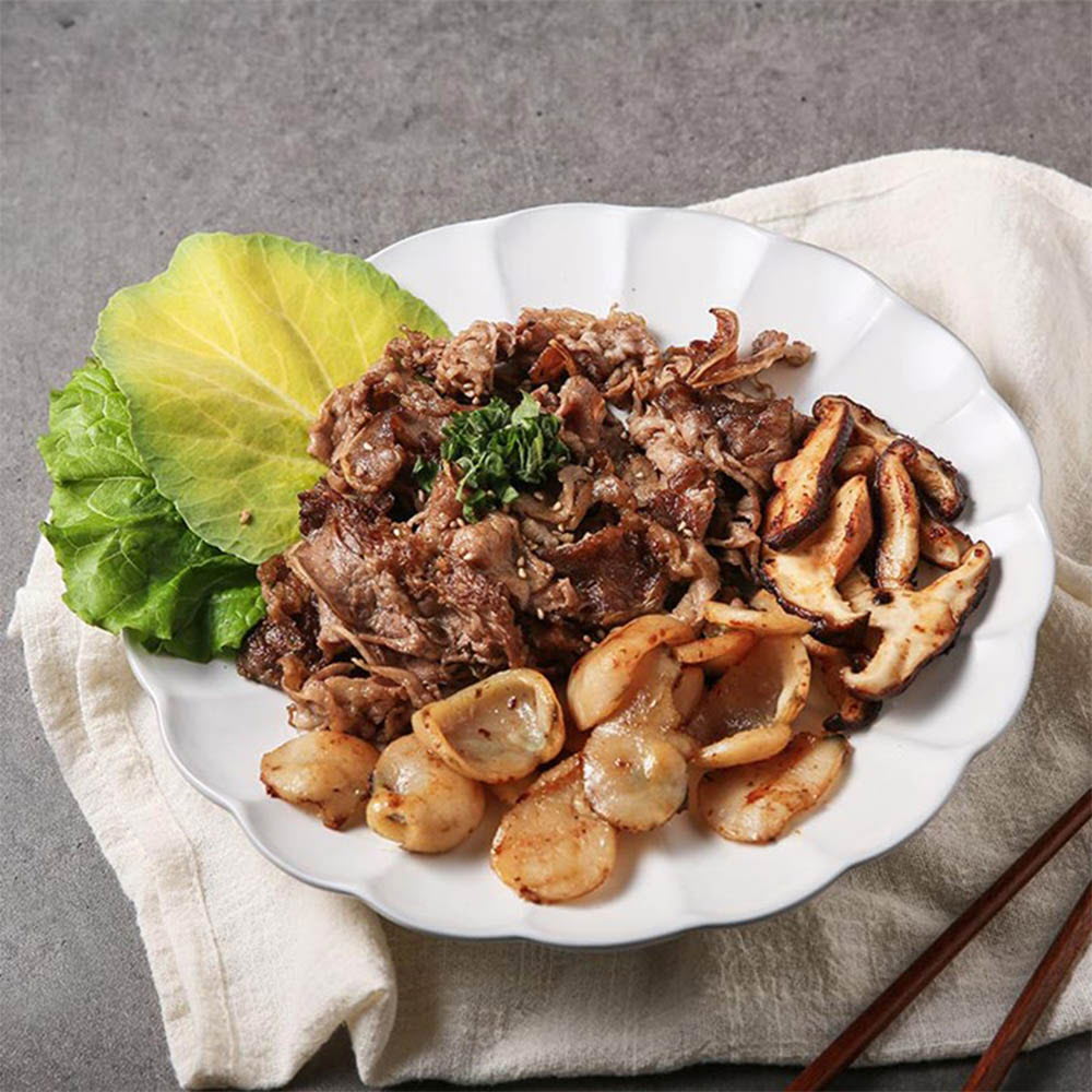 장흥식 우삼겹 키조개 삼합세트 (우삼겹 300g+키조개 200g+표고버섯 100g(6송이))