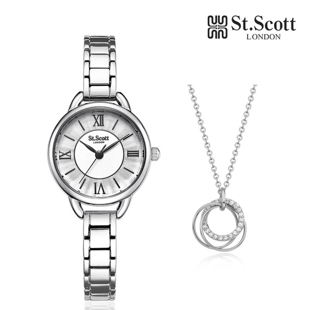 세인트스코트 여성 메탈시계 라보떼 워치 쥬얼리 세트 ST7030F-SSS