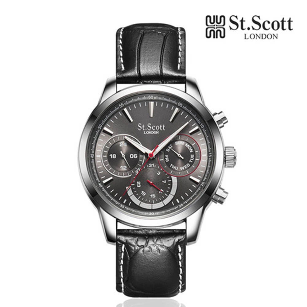 세인트스코트 하데스 멀티 남성 가죽시계 ST2101L-SGB