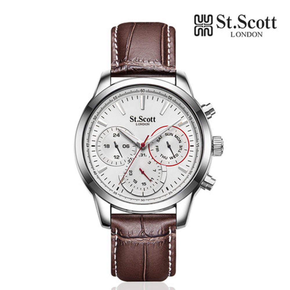 세인트스코트 하데스 멀티 남성 가죽시계 ST2101L-SSC
