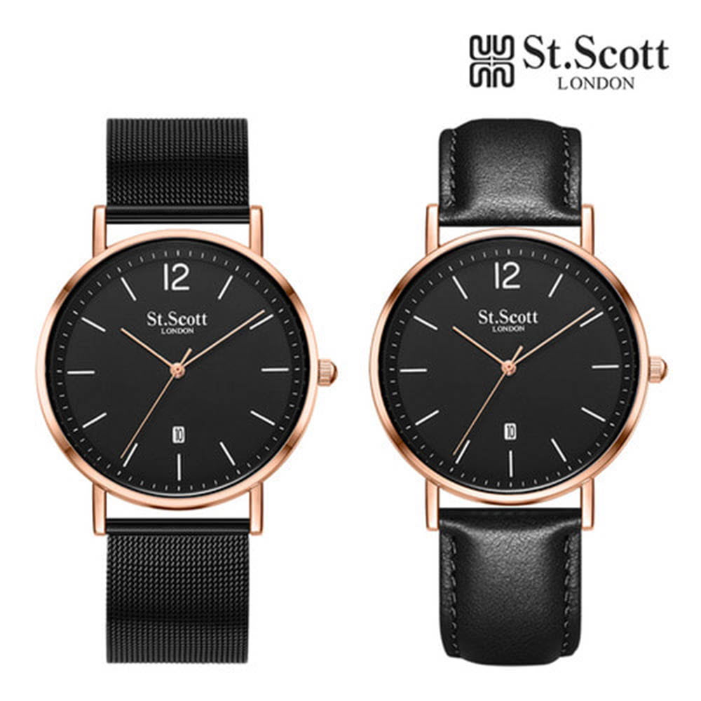 세인트스코트 비엔또데이트 남성 시계 세트 ST2103M-RBB