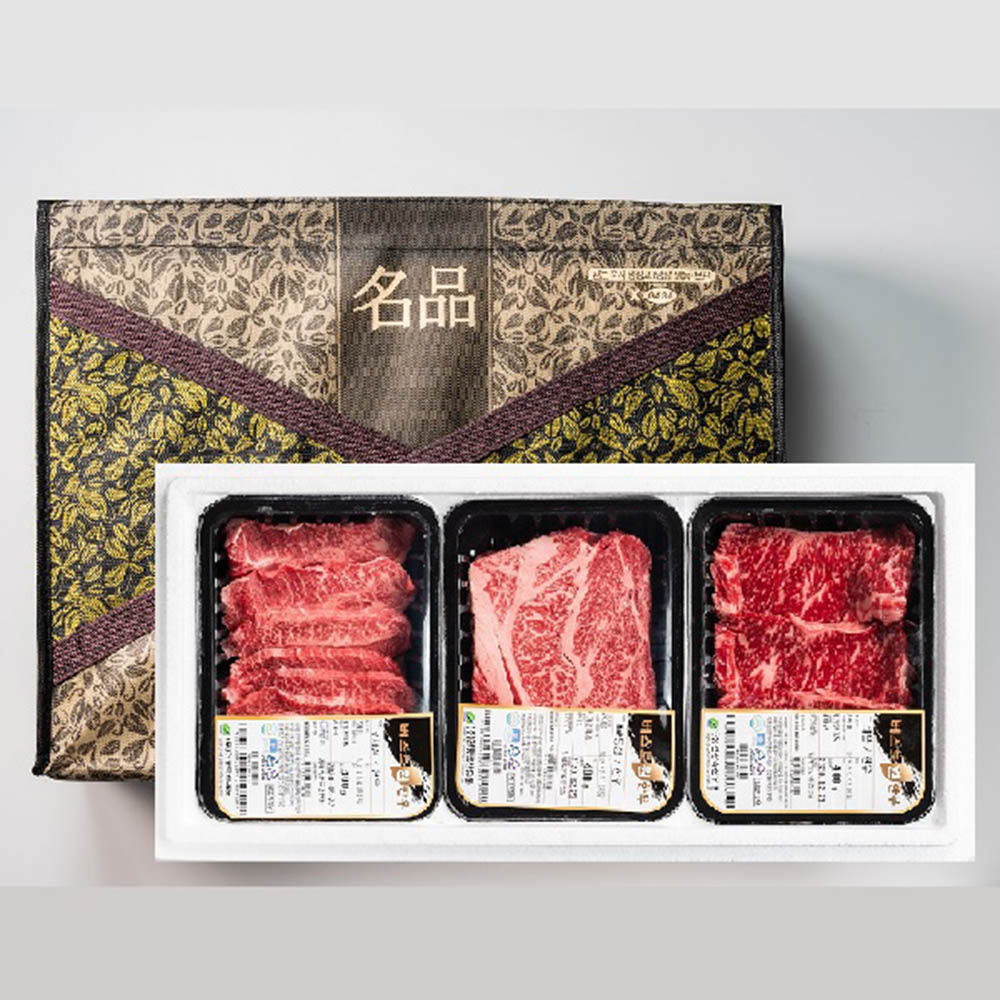 [건창한우] 1등급이상 암소한우 특선 2호 등심+채끝+부채살 / 각 400g / 총 1.2kg