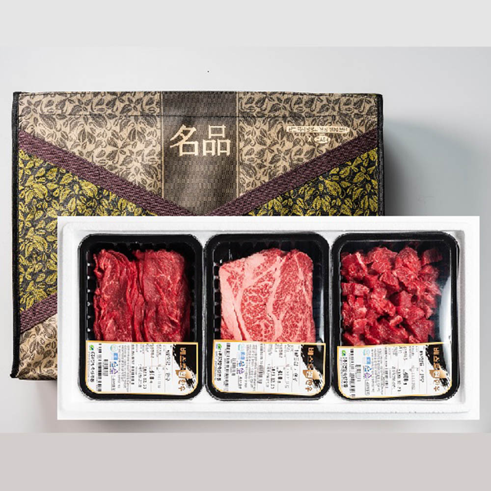 [건창한우] 1등급이상 암소한우 특선 5호 등심+불고기+국거리 / 각 400g / 총 1.2kg