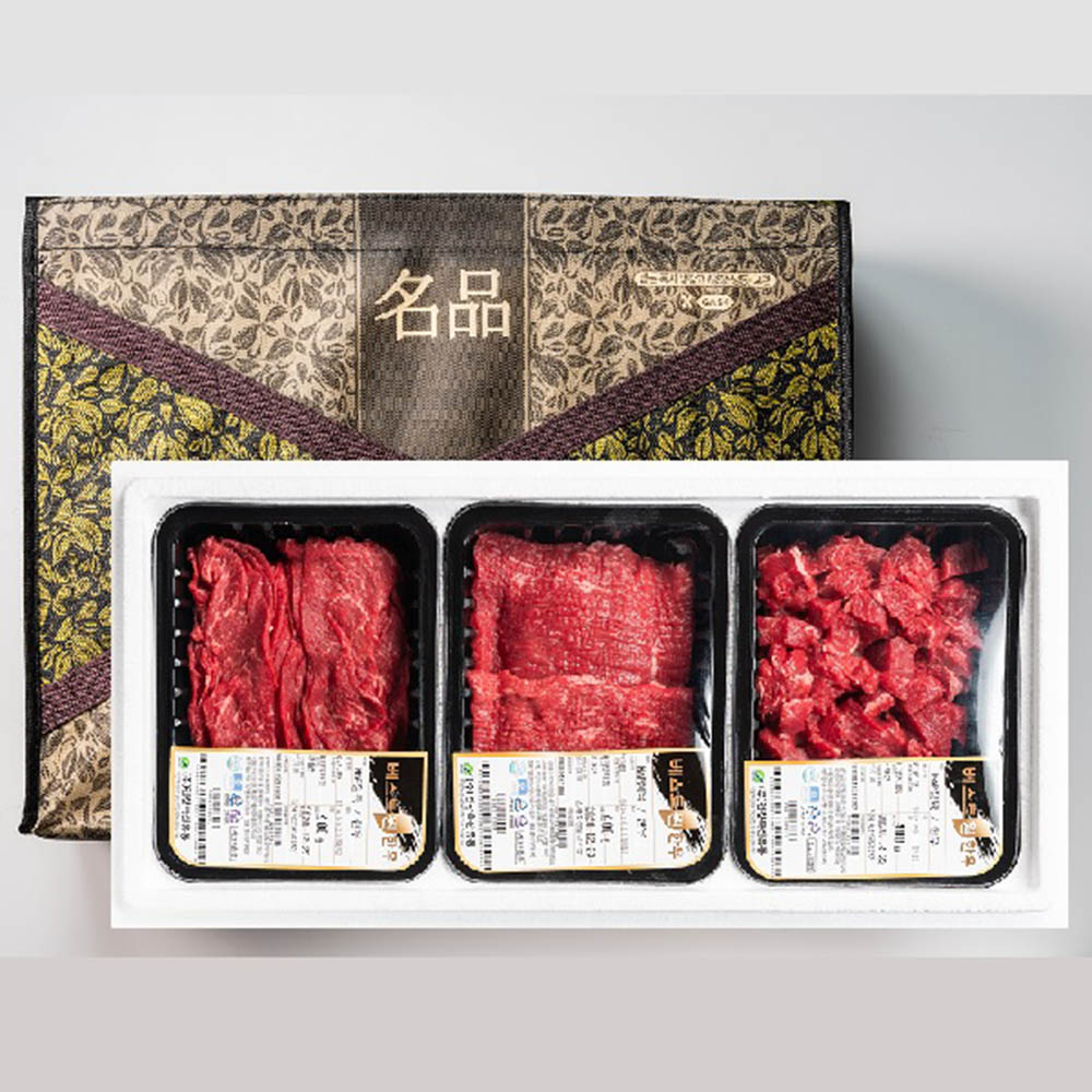 [건창한우] 1등급이상 암소한우 특선 6호 불고기+국거리+산적 / 각 400g / 총 1.2kg