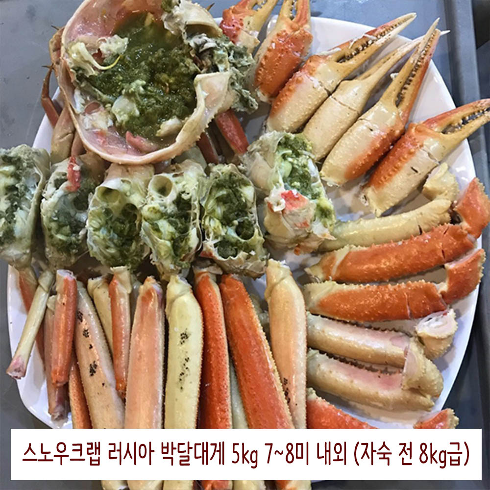 스노우크랩 러시아 박달대게 5kg 7~8미 내외 (자숙 전 8kg급)