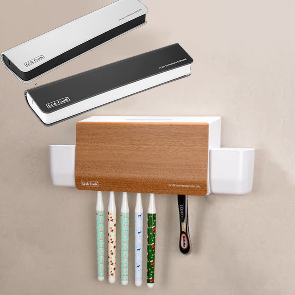 리앤쿡 클린 칫솔살균기 3종세트 (휴대용2P,가정용)