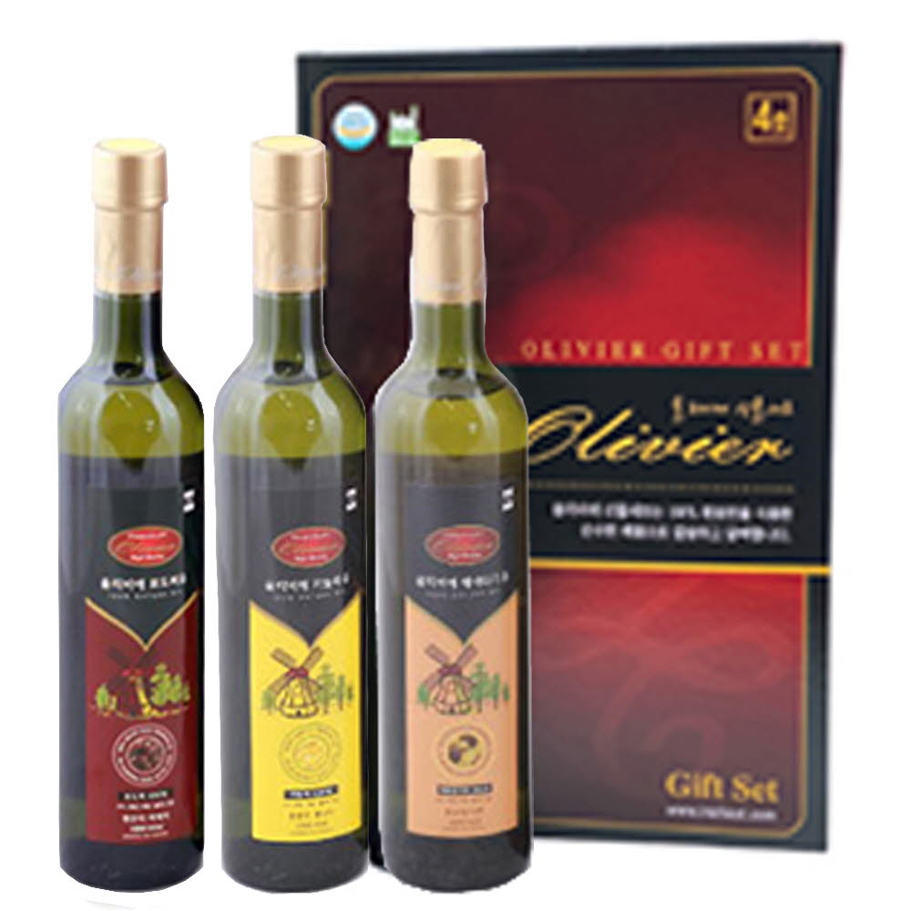 올리비에선물세트 포도씨유+카놀라유+해바라기씨유 (500ml*3)