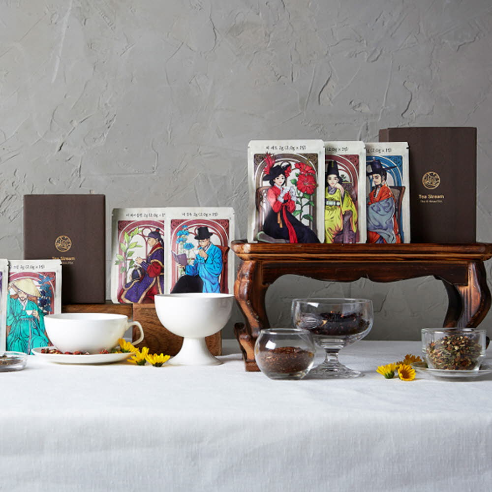 K-BeatuTEA 티스트림 흑요석작가 컬레버 차 8종 세트 2개