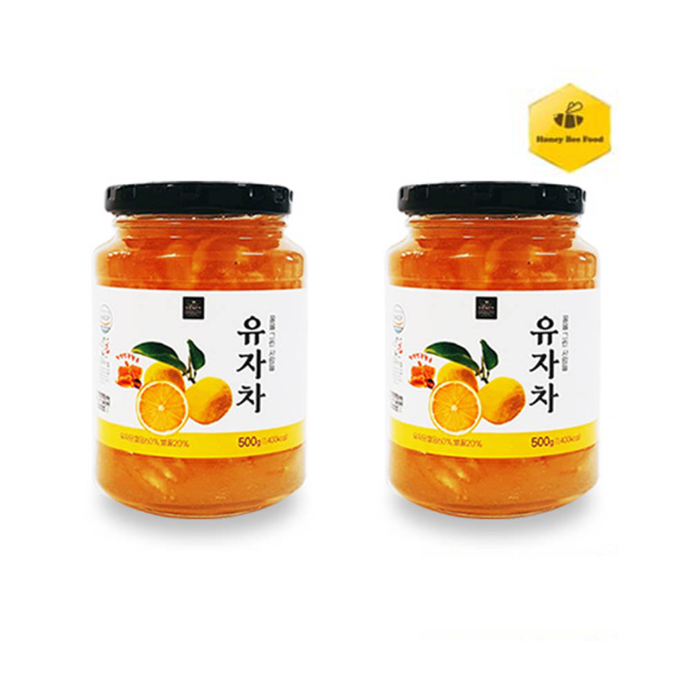 [허니비푸드] 꿀을 그린사람들 건강차 2종 C세트_유자차500g*2