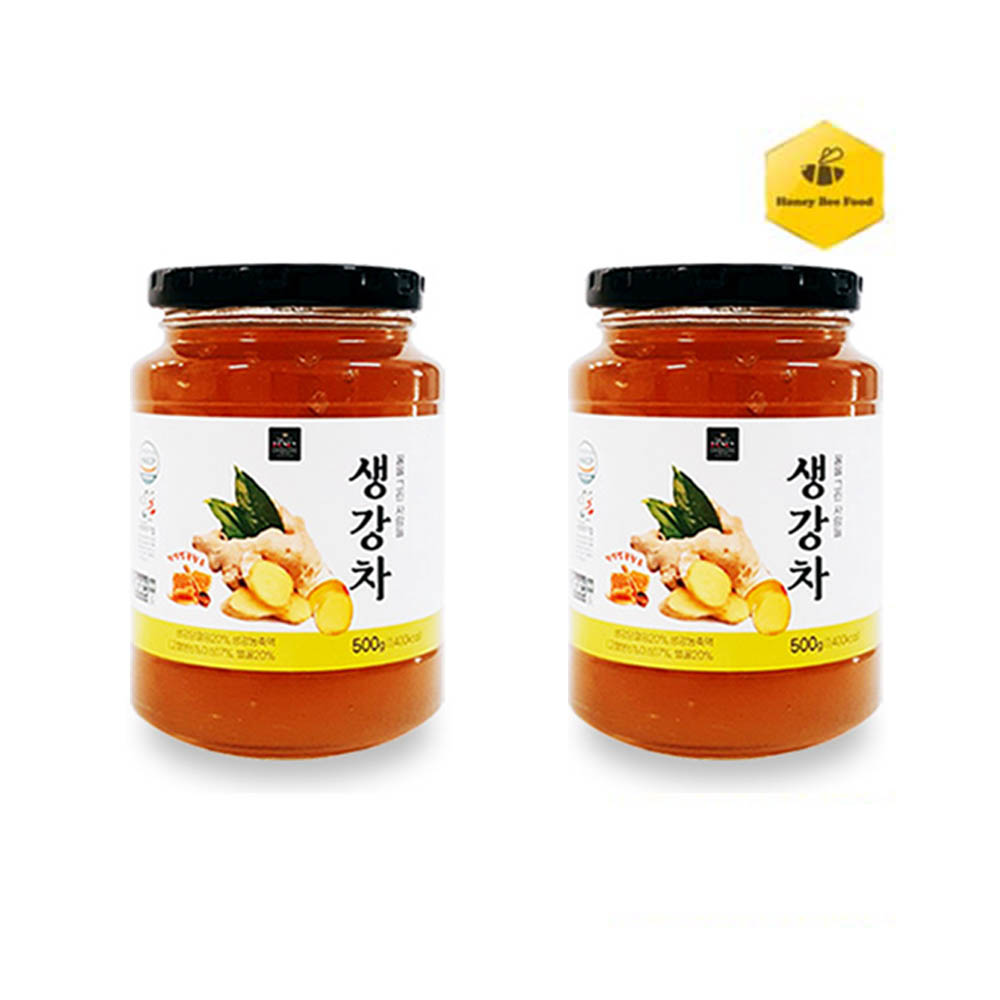 [허니비푸드] 꿀을 그린사람들 건강차 2종 D세트_생강차500g+생강차500g